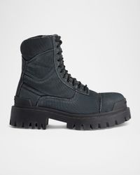 Men's Strike Bootie Lace-Up Canvas Ankle Boots