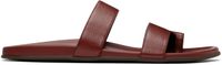 The Row Burgundy Hugh Sandals