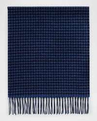 Men's Silk and Cashmere Twist Houndstooth Scarf