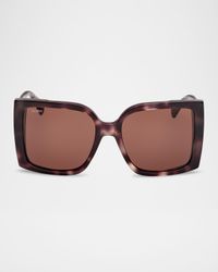 Hinge Acetate Square Sunglasses