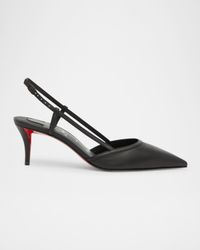 60mm Miss Z Leather Slingback Pumps