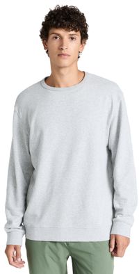 Fair Harbor The Saltaire Crew Neck Sweatshirt Heather Grey M