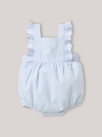 Cyrillus - Barboteuse en seersucker - Taille 18M - Bleu