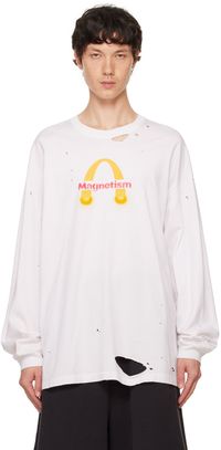 doublet White Magnetic Long-Sleeve T-Shirt