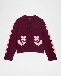 Mavie Floral Diamond Cardigan