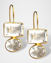Double Topaz Midi Earrings