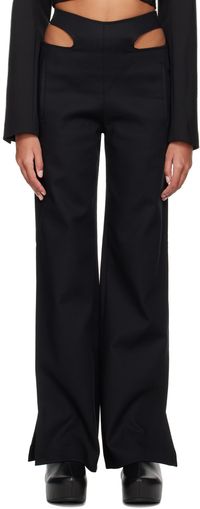 Dion Lee Pantalon noir à boucle à ardillon