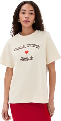 LE BOP Call Your Mom Tee Ecru M