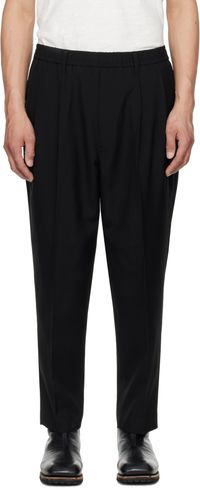 N.Hoolywood Black Wide Tapered Easy Trousers