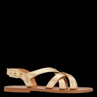 Cosmoparis - Sandales plates en cuir - Taille 41 - Doré