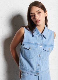 Suncoo - Veste col classique en coton mélangé - Taille 4 - Bleu
