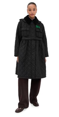 Barbour Barbour X Ganni Peplum Quilted Jacket black/classic tartan 4