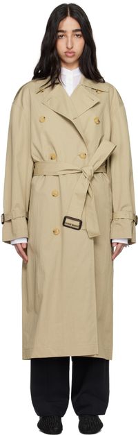 TOTEME Khaki Crisp Summer Trench Coat