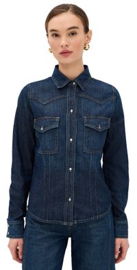 TWP Mustang Sally Button Down Dark Wash L