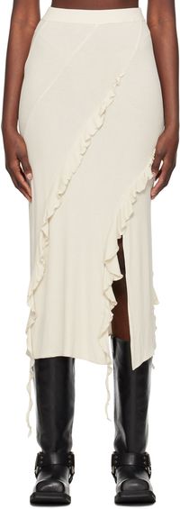 Acne Studios Beige Ruffle Maxi Skirt