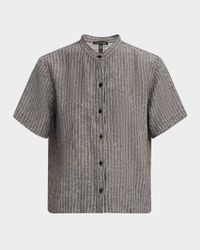 Boxy Striped Organic Linen Shirt