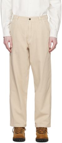Adsum Beige Pigment-Dyed Trousers