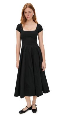 STAUD Short Sleeve Wells Dress Black 12