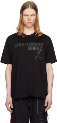 MASTERMIND WORLD Black Regular Fit Studded T-shirt