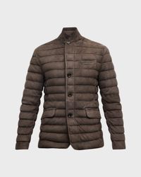 Men's Channeled Suede Blazer