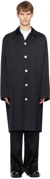Jil Sander Black Single-Breasted Coat