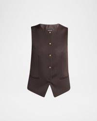 Single-Breasted Wool Vest