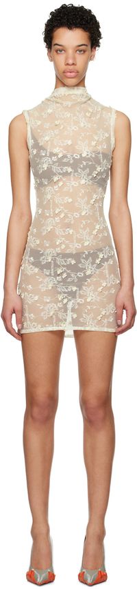 Ottolinger Off-White Floral Minidress
