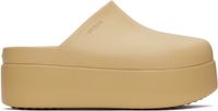 Crocs Beige Dylan Platform Clogs