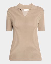 Kaiomi Ribbed Short-Sleeve Top