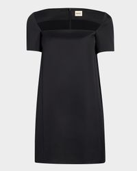 Benji Square-Neck Short-Sleeve Mini Dress