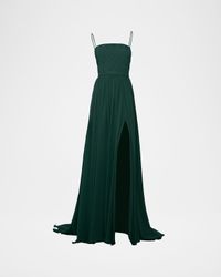 Millicent Woven Spaghetti Strap Gown