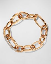 18K Rose Gold Iconica Medium Chain Bracelet with Diamonds