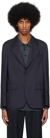 Dunhill Veston bleu marine à simple boutonnage