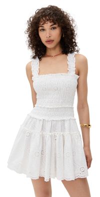 Hill House Home The Azalea Mini Nap Dress White/Trellis Broderie XXL