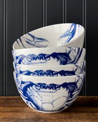 Blue Crabs Cereal Bowls, Set of 4