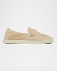 Sporty Suede Slip-On Loafers