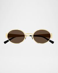 GG Monogram Metal Oval Sunglasses