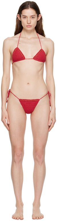 Akoia SSENSE Exclusive Red Manik Bikini