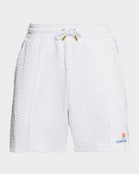Men's Towelling Monogram Drawstring Shorts