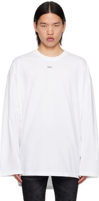 Off-White T-shirt à manches longues blanc à logo