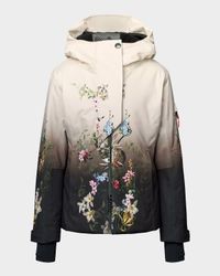 Kid's Pearson Floral-Print Ski Jacket, Size 8-14