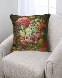 Peonies & Rose Hips Silk Pillow