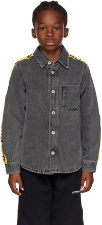 Off-White Kids Gray Industrial Denim Shirt