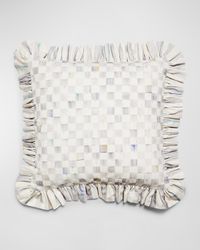 Sterling Check Ruffle Throw Pillow