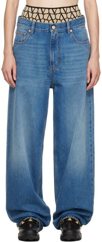 Valentino Blue Hardware Jeans