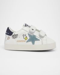 Kid's Old School Nappa Leather and Suede Sneakers, Baby