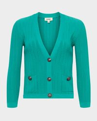 Irvin Pointelle Cropped Cardigan