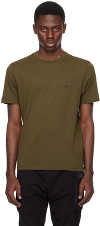 C.P. Company T-shirt kaki à écusson