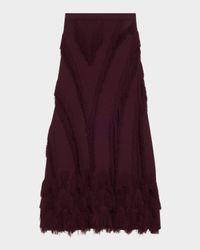 Astrid Macrame Fringe Knit Maxi Skirt