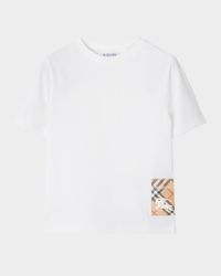 Kid's Cedar EKD Label Short-Sleeve Cotton T-Shirt, Size 3-14